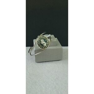 Vintage MEX Size 6 Mexican Mayan Style Cuff Bracelet Medallion 13.5g 1.02in